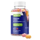 Gommies de glucose de Viteey - 4g d'hydrates de glucides - Alternative agissant rapidement aux comprimés de glucose - Soutien énergétique et de sucre dans le sang - Vegan, sans gluten, sans gélatine - 60 Compte