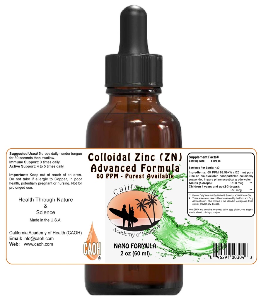 Kolloidal Zink 2 oz von CAOH