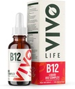Vivo Life - Vitamin B12 Complex, High Potency Health Supplement, Orange Flavor Flüssigkeitstropfen, 60ml, 60 Portionen