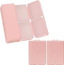 FYY Daily Pill Organizer,2 Pcs 7 Komponenten Tragbare Pille Fall Reisen,Folding Design Pille Box für Geldbeutel Tasche halten Vitamine, Kaffee Leberöl, Ergänzungen und Medikamente-Pink