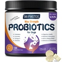 Probiotics for Dogs, Freeze-Dried Dog Probiotics and Digestive Enzymes, Plus Omega-3 für juckende Haut, 3-in-1 Präbiotika für Verdauungs-Gesundheit, Hunde-Vitamine und Ergänzungen für Immun-Gesundheit, 120 Bites