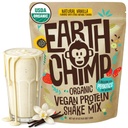 EarthChimp Organic Vegan Protein Powder - mit Probiotics - Non GMO, Dairy Free, Non Whey, Pflanzenbasiertes Proteinpulver für Frauen und Männer, Glutenfrei - 52 Servierungen 64 Oz (Vanilla)