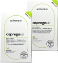 Asprega 30CT - Probiotic + Prebiotic Supplement | 17 Strains, 35 Billion CFUs | Delayed Release | Saccharomyces Boulardii | für Männer & Frauen | von ScimeraMD, 2-Pack