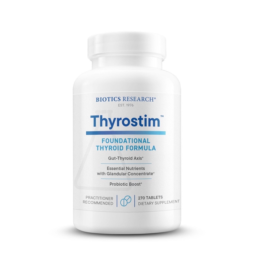 Recherche en biotique ThyrostimTM–Endocrine & Thyroïde Support pour les femmes et les hommes–Équilibre des suppléments Hormones thyroïdes, soutient le thyroid Gland, le métabolisme boost, la digestion de l'aide et le système nerveux–270 comprimés