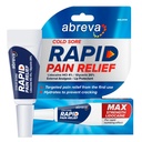 Abreva Traitement des plaies froides Crème de soulagement rapide de la douleur - 1 tube, 3 grammes