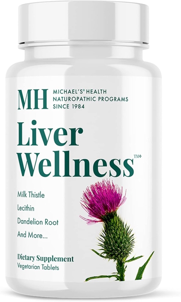 MICHAEL Santé Programmes naturopathiques Bien-être du foie - 90 comprimés végétariens - Contient des nutriments pour le soutien du foie - Casher - 30 portions