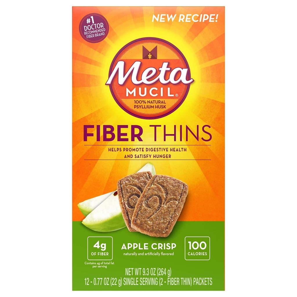 Metamucil Meta Multi-Granin Fiber Wafers von Meta Apple Crisp 24 count (Pack von 3) (OLD)