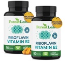 Vitamine B2 Riboflavine 400mg - Supplément énergie, peau et santé cellulaire - Support du système nerveux - Vitamine B 2 Vit B - Sans OGM et sans gluten - B2 Vitamine 400mg Capsules végétales, 90 Comptez 2-Pack