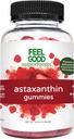 FeelGood Superfoods Astaxanthin Supplements, 6mg Antioxidantien-Gummien für Haut und Augengesundheit, Berry Flavor, Vegan, Non-GMO, 60 Count