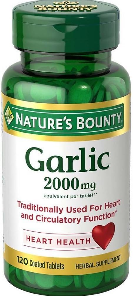 Nature's Bounty, (5 Pack) Garlic, 2,000 mg, 120 Coated Tablets