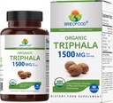 Brieofood Organic Triphala 1500mg, 45 Servierungen, Vegetarisch, Glutenfrei, 90 Vegetarische Tabletten