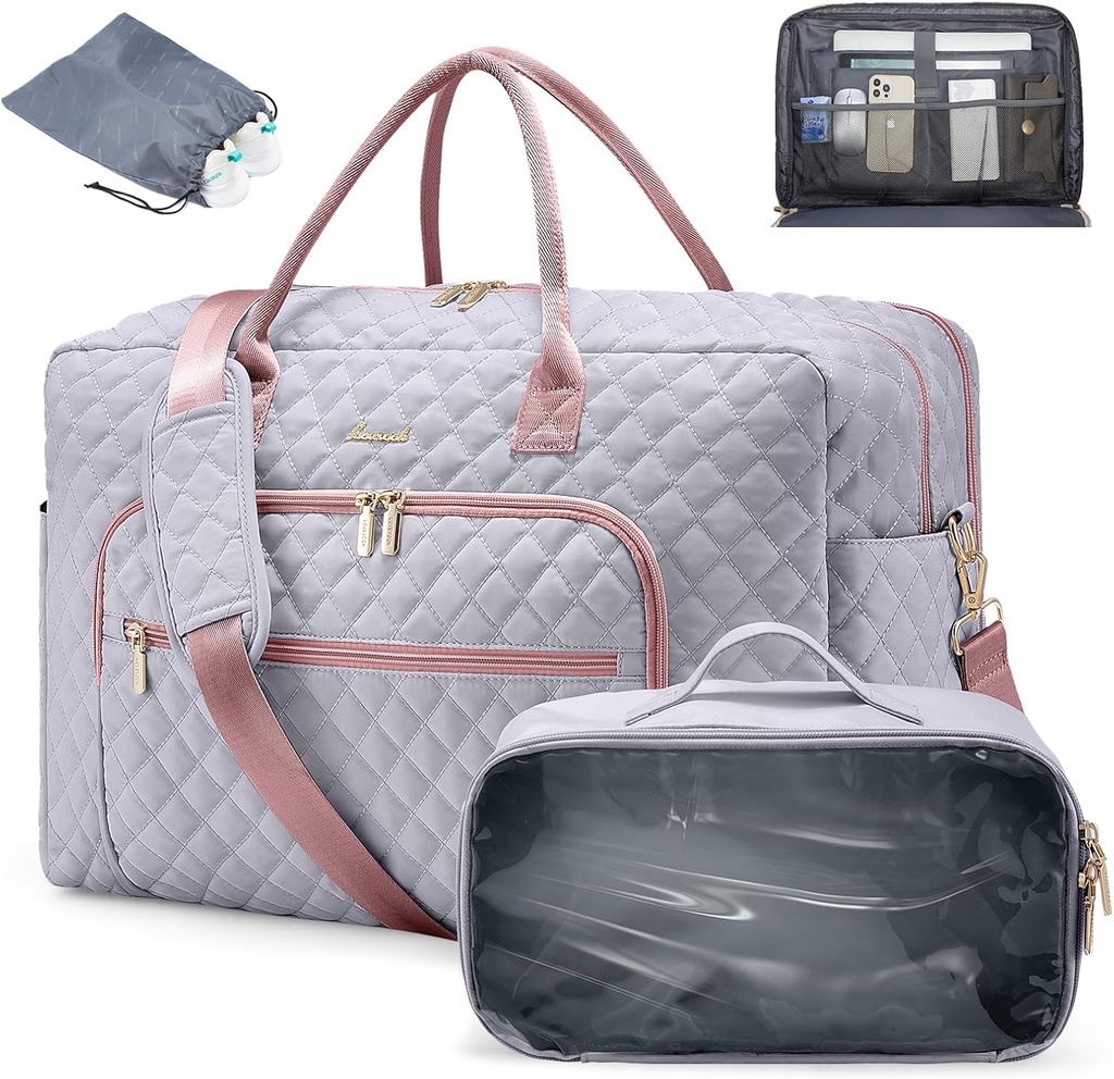 LOVEVOOK Reise Duffle Bag - Frauen Weekender Carry auf Overnight Laptop & Gym Tasche mit Körperpflege / Tasche, Krankenhaus Labor Tasche