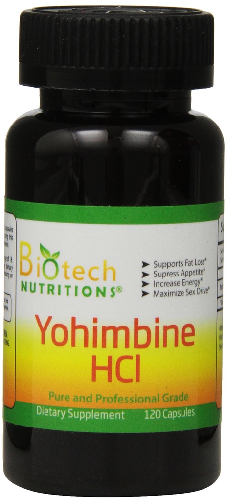 Supplément alimentaire Yohimbine HCl, 120 Nombre