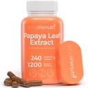 LongLifeNutri Papaya Blatt Extrakt Ergänzung 1.200mg pro Servieren - 240 Vegetarische Kapseln, 4-Monats-Versorgung, von Carica Papaya für tägliche Wellness, GMP zertifiziert, Made in USA