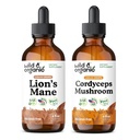 Teinture de lion sauvage et biologique 4 fl oz & Cordyceps Teinture 4 fl oz