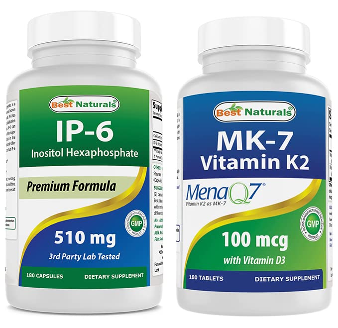 Meilleurs naturels IP-6 510 mg et vitamine K2 (MK7) avec D3