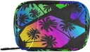 Pille Box Bunte Geometrie Palm Bäume 7 Tage Pille Fall Reisen Pille Organizer Tasche mit Reißverschluss Tragbare Wöchentliche Vitamin Medizin Ergänzung Halter Tasche
