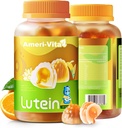 Lutéine sans sucre 5mg Gummies pour la santé des yeux: avec 1mg Zeaxanthin, Lutéine suppléments Vitamines pour les yeux Gummies remplis Lutéine supplément pour la vision et la protection de la lumière bleue, Orange Flavor, 60 Compte