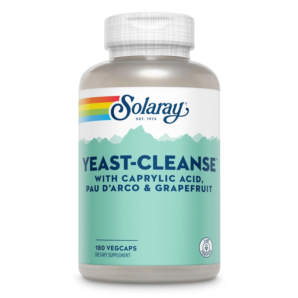Solaray Yeast-Cleanse -- 180 Vegetarische Kapseln
