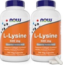 Jetzt L-Lysine 500 mg, 360 Vegetarische Kapseln (Pack von 2)