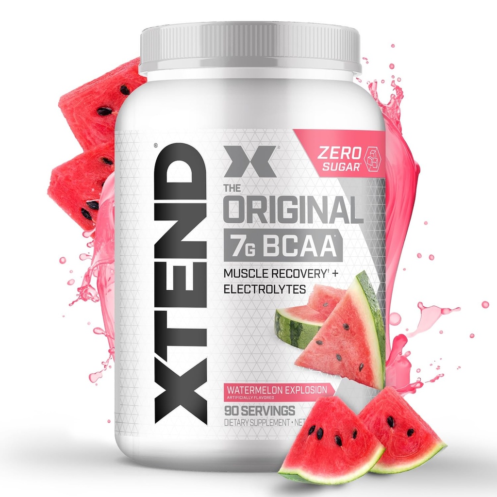 Xtend Original BCAA Pulver 7g BCAA und 2,5g L-Glutamin, Sugar Free Post Workout Muscle Recovery Drink mit Aminosäuren für Männer und Frauen, 90 Servierungen