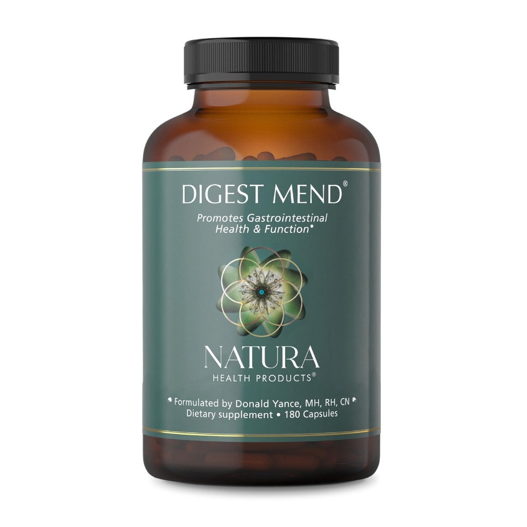 Natura Health Products Digest Mend Supplement - Ermutigt gesunden Magen-Mikroboim* - Hervorragende Deglycyrrhizinierte Licorice (DGL), Aloe Vera, Marshmallow, Mastic Gum, & Chamomile (180 Kapseln)