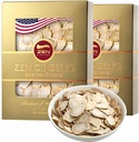 2 boîtes de tranches de ginseng du Wisconsin américain - Amélioration de l'énergie, de la performance et de la santé mentale pour les hommes et les femmes. Total 8 Oz.