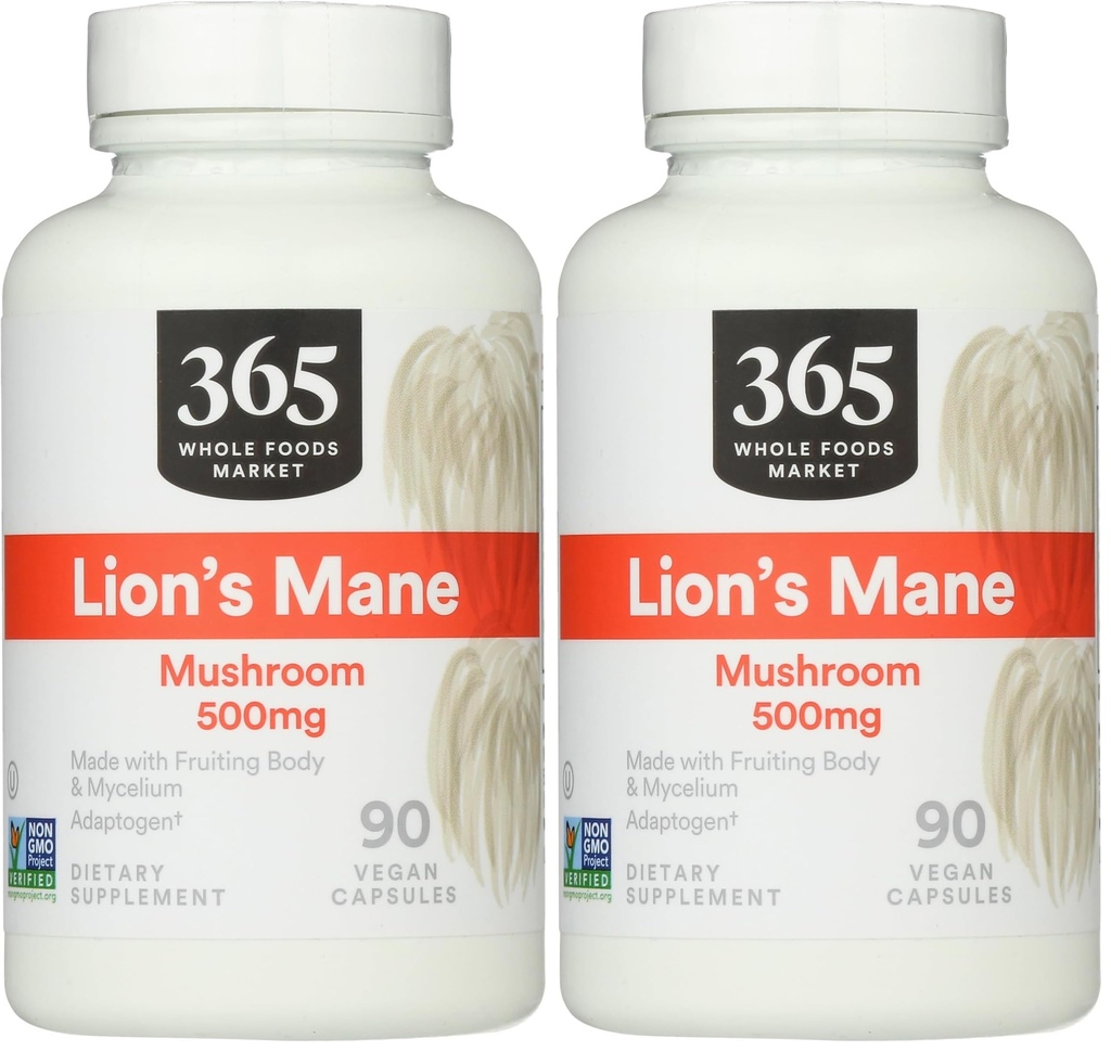 365 von Whole Foods Market, Lion's Mane, 90 Count (Pack von 2)