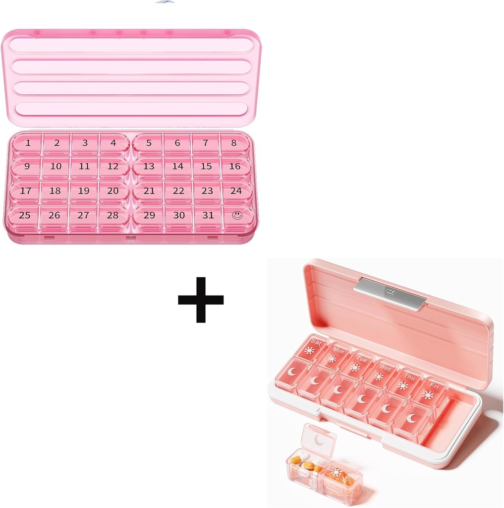 Monthly Pill Organizer & Pill Organizer 2 fois par jour