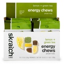 Skratch Labs Energy Chews (gummées pour la course, le cyclisme et les performances sportives) Gel Alternative (comparative) Matcha + citron (10 Pack)
