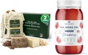 TrueSeaMoss Sea Moss Seife Kaffee Vanille Kakao &amp; Haferflocken & Erdbeere Meer Moss Gel