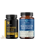 Vitamin D3 K2 und Magnesium-Glycinat-Ergänzung | Knochen, Herz und Muskel-Unterstützung mit 5000 IU D3, K2 MK7 und 500mg Magnesium | Hohe Absorption, Immun- & Nerve-Unterstützung | 60 Portionen Jede