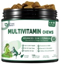 NATURE TARGET Multivitamin für Hunde - mit MSM & Glucosamin, Omegas 3 & 6, Probiotics for Digestive Health, Joint Support, Skin & Coat, Immunsystem & Overall Health 120 Soft Chews