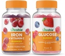 Lebensfähiges Eisen mit Vitamin C + Glucose, Gummis Bundle - Große Verkostung, Vitamin-Ergänzung, Glutenfrei, GVOfrei, Kaugummi