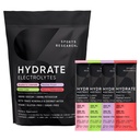 Sports Research® Hydrate Electrolytes Powder Packets - Sans sucre et naturellement aromatisé avec des vitamines, des minéraux et de l'eau de coco - Supports Hydratation - 32 Packets - Variété Pack