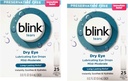 Blink Tears Konservativ Freischmierende Augentropfen, Sofortiges und Langlebiges Relief für trockene Augen, 25 sterile Single-Use Vials, 0,01 FL OZ (0,4 mL) Jede (Pack von 2)
