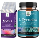 Bundle Pure SAM E Supplement 150mg - Nootropic Same 150mg Pro Servieren für Memory & Brain Support und freie Form L Tyrosine 500mg für Mental Energy & Focus Support - Aminosäure Nootropic Supplement