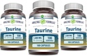 Erstaunliche Formeln Taurine Aminosäure Ergänzung | 1000 Mg Pro Servieren | 100 Kapseln | Non-GMO | Gluten-Free | Made in USA | Pack of 3