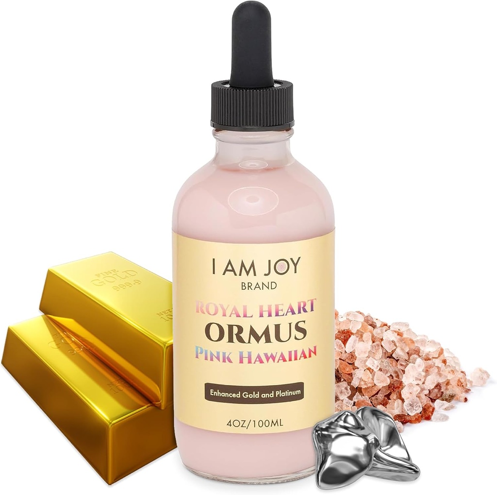 I Am Joy co. Hawaiian Pink Ormus Monoatomic Gold | Royal Heart Konzentrat, Blutreiniger Detox | mit 24k Food-Grade Colloidal Gold | Vortexed, Harmonically Structured 528hz 4oz