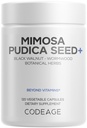 Codeage Organic Mimosa Pudica Seed Capsules - Mimosa Pudica Seeds Supplement - Black Walnut, Cloves, Vidanga, Neem, BioPerine - All in One - Sensitive Plant Pills - Non-GMO & Vegan - 120 Kapseln