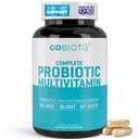 GOBIOTIX Multivitamin mit Probiotika und Verdauungsenzymen - 25 Billion CFU - Verdauungsmedizin, Probiotika für Frauen und Männer - Glutenfreie Pillen - 90 Kapseln