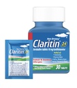 Claritin Allergy Medizin für Erwachsene, 24-Stunden-Non-Drowsy Loratadine 10mg Pillen, Antihistamin, 30 Tabletten + 1ct On-The-Go Relief