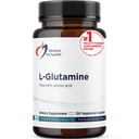 Conceptions pour la santé L Glutamine Capsules - Supplément d'acides aminés végétariens de 850mg pour soutenir la récupération musculaire, digestif, immunitaire + santé de la gueule - Non-OGM + sans gluten (120 capsules)