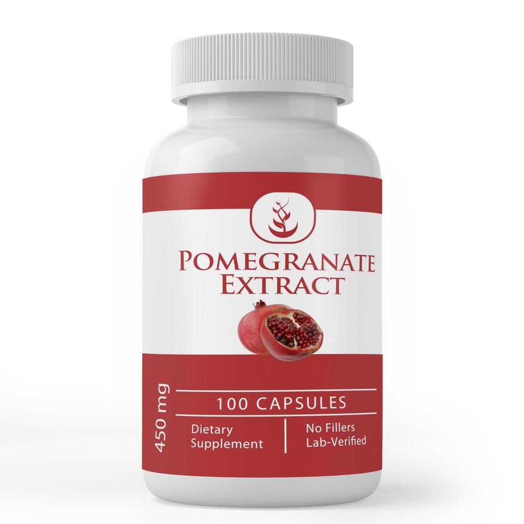 Ingrédients originaux purs Extrait de grenade, (100 Capsules) Toujours pur, sans additifs ou remplisseurs, laboratoire vérifié