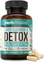 Nora Ross Herbmaster Liver Cleanse Detox & Repair – 27-in-1 Herbal Liver Support Supplement für Männer und Frauen – Milchdistel Supplement w/Artichoke Extract, Choline, Zink & Dandelion Root – 45 Servietten
