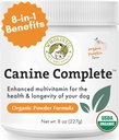 Wholistic Pet Organics Canine Complete - Dog Multivitamin Powder - 8 Oz - Tägliche Hunde-Vitamine und Ergänzungen für hausgemachte Lebensmittel - Immunsystem, Haut, Fleisch & Gesamtgesundheit - Kleine und große Zucht
