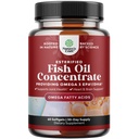 Omega 3 Fish Oil Supplement - EPA DHA Fish Oil Omega 3 Supplement mit Immun Booster Brain Vitaminen - Burpless 2000 mg pro Servierung für Mood Boost Liver Unterstützung und PMS Relief Unterstützung