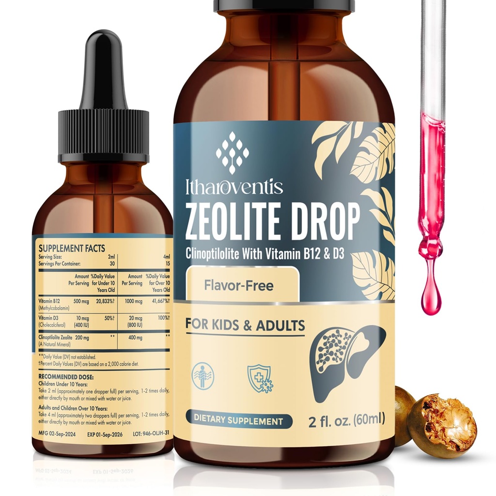 Zéolite gouttes liquides, 2 Fl Oz