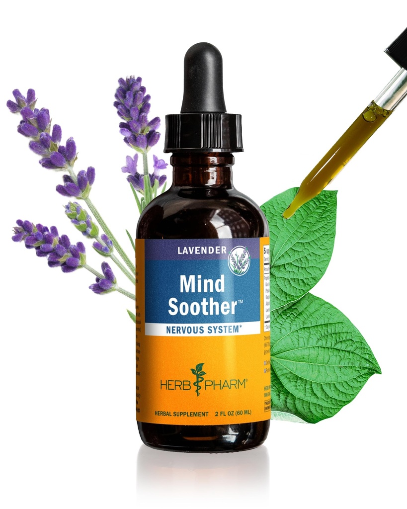 Herb Pharm Anxiety Soother Liquid Kräuterformel mit Kava Extract und Lavender Essential Oil für Mild und Occasional Anxiety Support* - 2 Unze