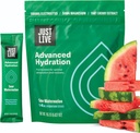 Juste vivre hydratation avancée - pastèque aigre, mélange de boisson électrolyte, extrait de cerise de goudron, soutient la récupération et l'absorption, faible sucre, 14 pack